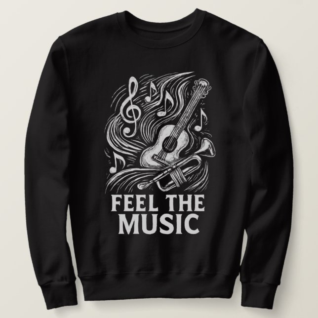 Sweatshirt Ressentez la musique (Design devant)