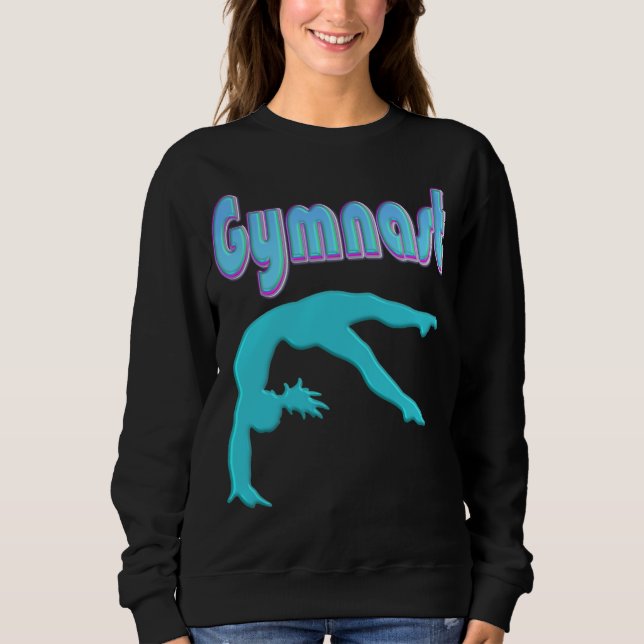 Sweatshirt Ressort de gymnastique Départ Turquoise (Devant)