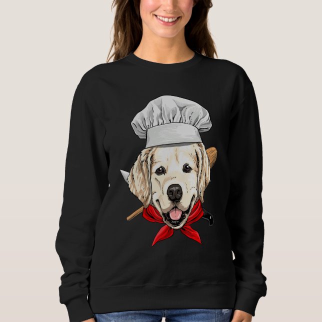 Sweatshirt Restaurant Golden Retriever Chef Cook Dog Cooking (Devant)