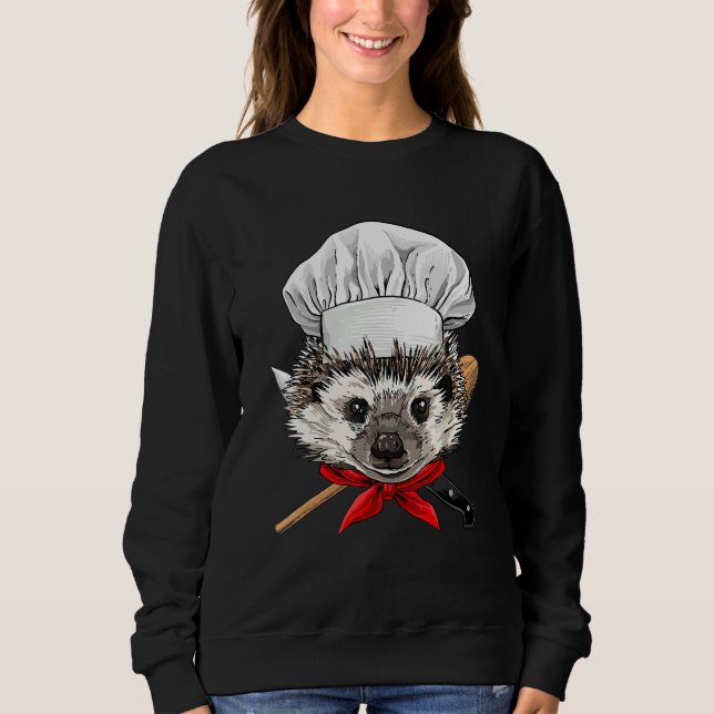 Sweatshirt Restaurant Hérisson Chef Cuisine Cuisinier Culinai (Devant)