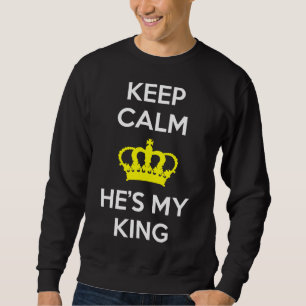 Sweatshirt Reste calme et il est mon roi