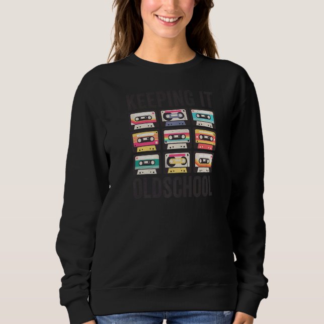 Sweatshirt Rester à l'ancienne 80s 90s Cassettes Mixtape  Re (Devant)