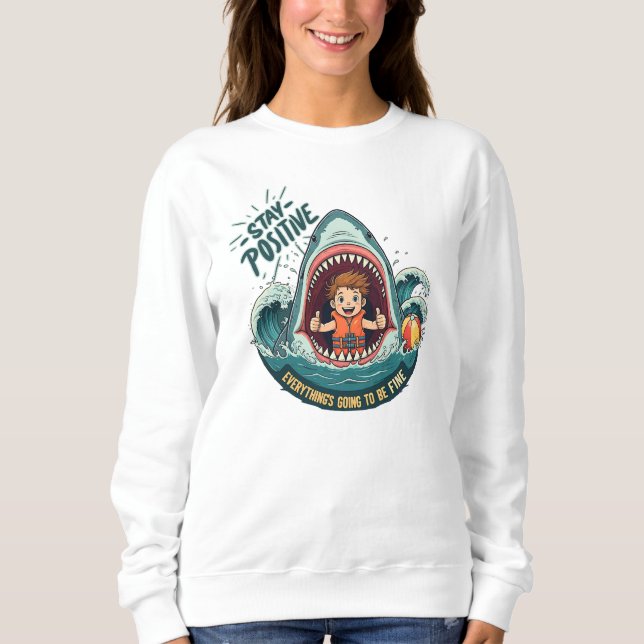 Sweatshirt RESTER POSITIF : Tout ira bien (Devant)