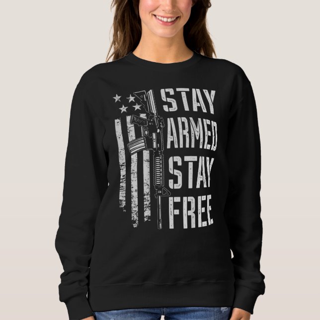 Sweatshirt Restez Armés Restez Libres  Pro Armes AR15 2e Amen (Devant)