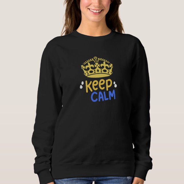Sweatshirt restez calme (Devant)