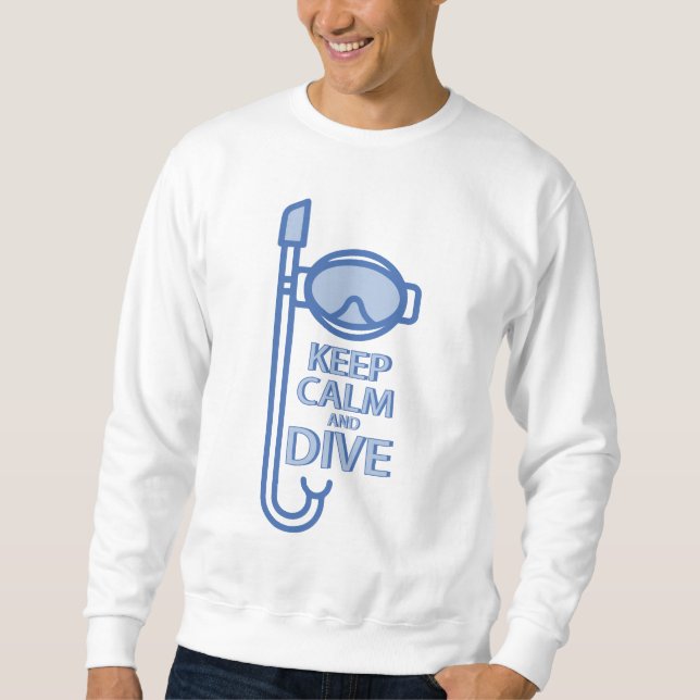 Sweatshirt Restez calme et plongez (Devant)