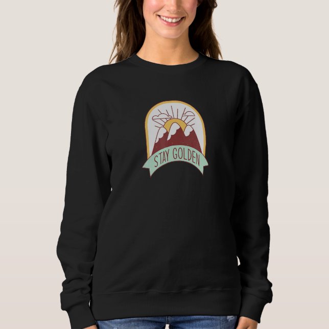 Sweatshirt Restez doré soleil positif Optimiste Inspirati (Devant)