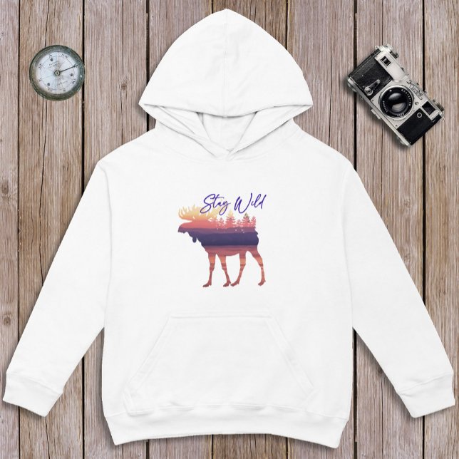 Sweatshirt Restez en forme d'orignal sauvage (Créateur téléchargé)