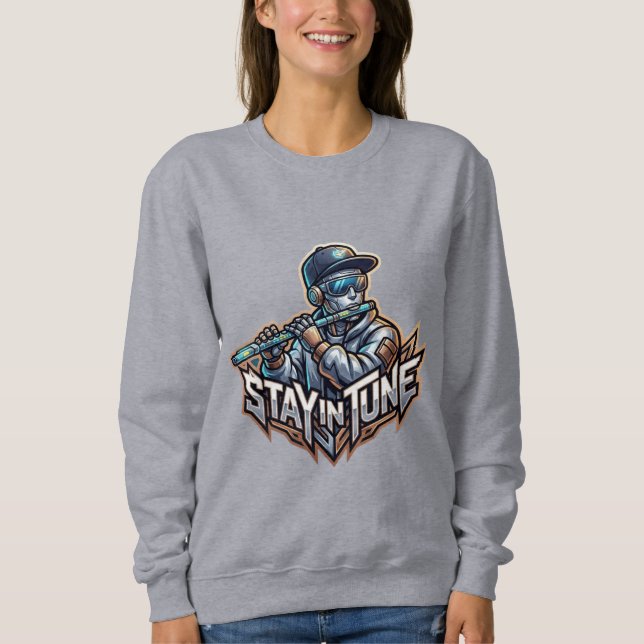 Sweatshirt Restez en harmonie – Vibrations inspirées (Devant)