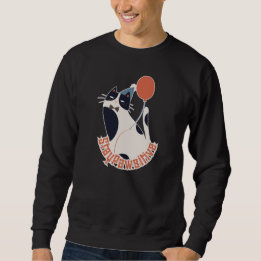 Sweatshirt Restez Pawsitif Sweat-shirt Tuxedo Chat Élégant Mo