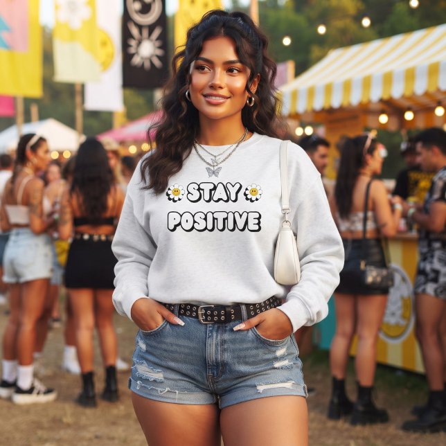 Sweatshirt Restez Positif (Créateur téléchargé)