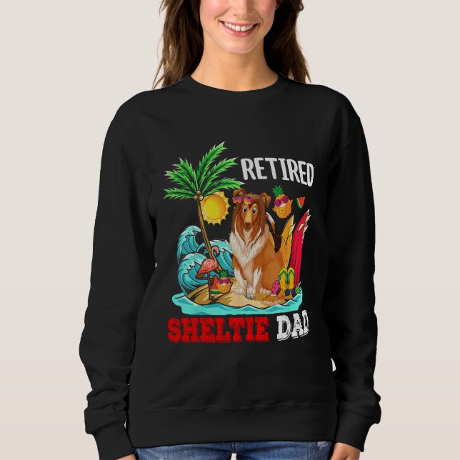 Sweatshirt Retied Sheltie Dad Costume Retirement  Dog Owner (Devant)