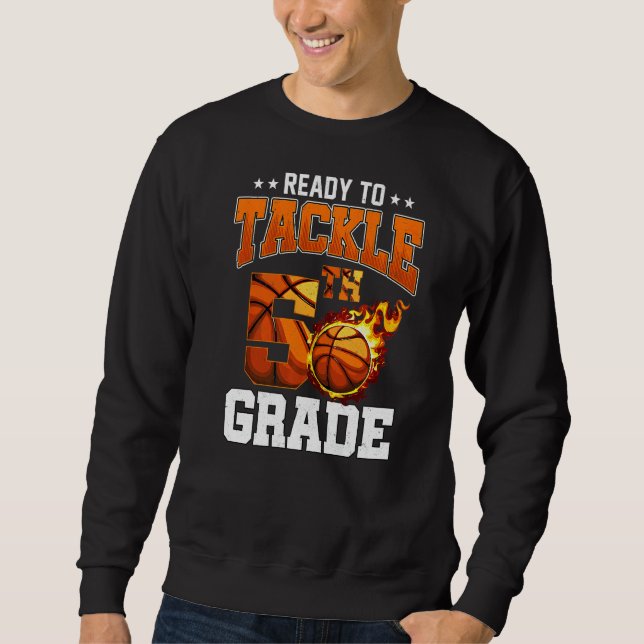 Sweatshirt Retour À L'École 5e Année Awesome Cinq Regards De  (Devant)