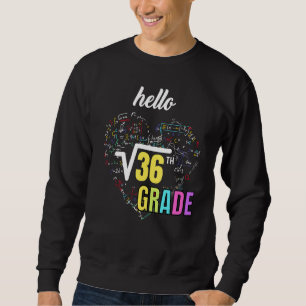 Sweatshirt Retour à l'école 6e année Racine carrée de 36 Math