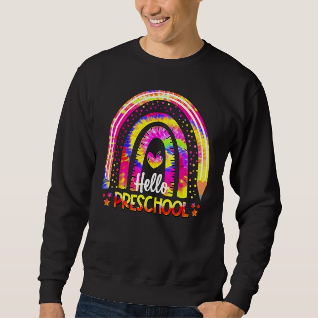 Sweatshirt Retour à l'école Arc-en-ciel Bohème Tie Dye Profes (Devant)