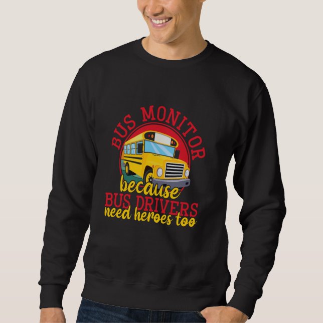 Sweatshirt Retour À L'École Bus Aide Appréciation École Bus M (Devant)