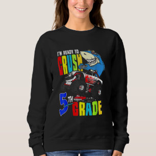 Sweatshirt Retour À L'École Crush 5e Classe Gamer Shark Monst