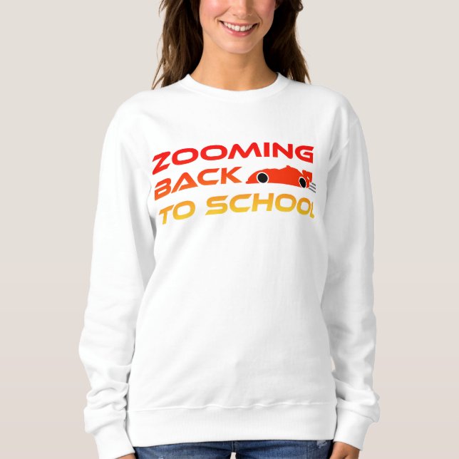 Sweatshirt Retour à l'école en trombe (Devant)