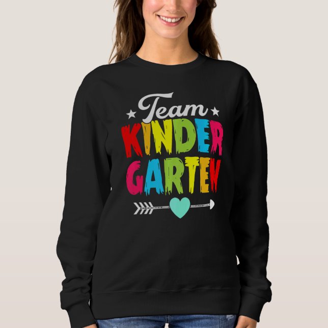 Sweatshirt Retour À L'École Équipe Maternelle Enseignant Cute (Devant)