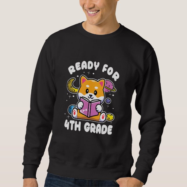 Sweatshirt Retour à l'école Espace Planètes Chien Prêt pour l (Devant)