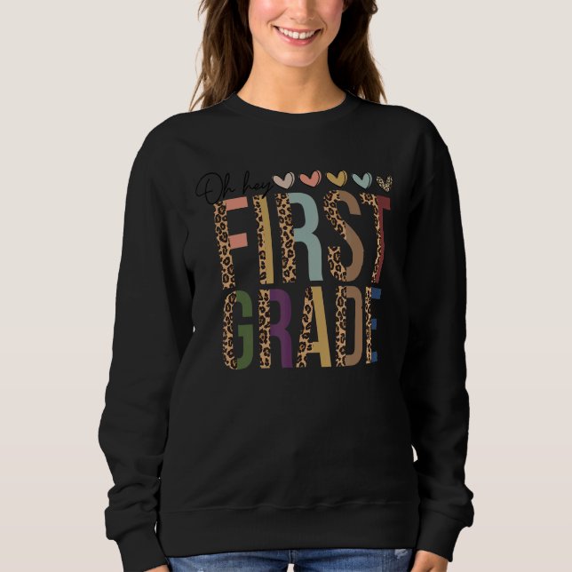 Sweatshirt Retour À L'École Étudiants Enseignants Oh Hey 1st  (Devant)