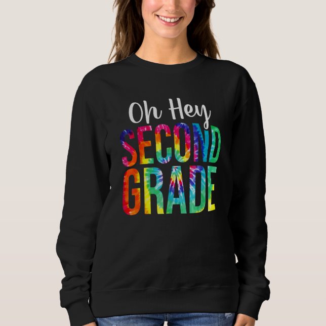 Sweatshirt Retour à l'école Étudiants Professeur Tie Dye Hé 2 (Devant)