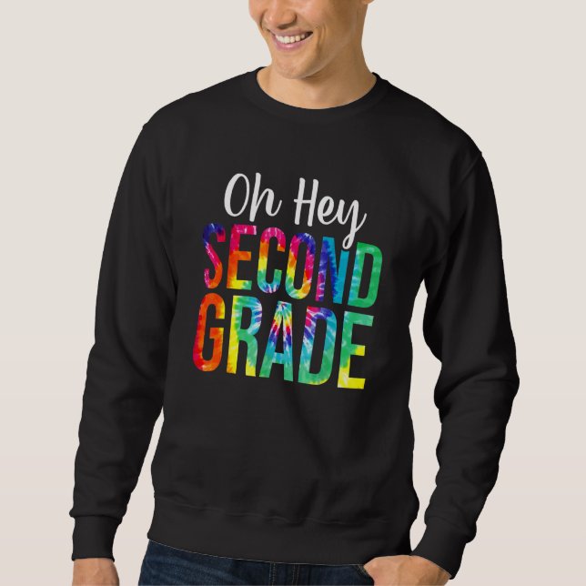 Sweatshirt Retour à l'école Étudiants Professeur Tie Dye Hey  (Devant)