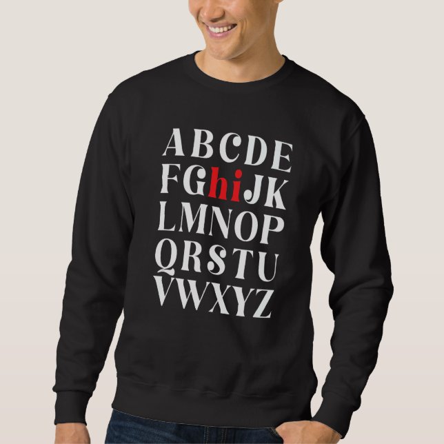 Sweatshirt Retour à l'école Hi Lettres Alphabet  7 (Devant)
