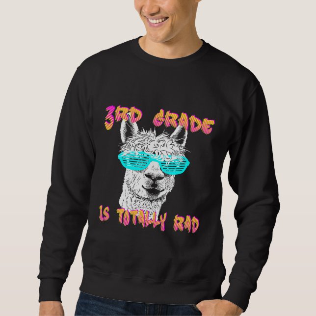 Sweatshirt Retour à l'école Llama 3e grade Enseignant 1er (Devant)