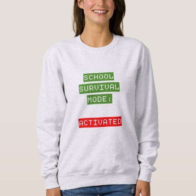Sweatshirt Retour À L'École | Mode de survie (Devant)