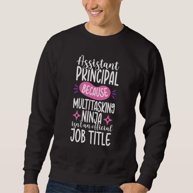 Sweatshirt Retour à l'école  Ninja Directeur Adjoint Apprécia (Devant)