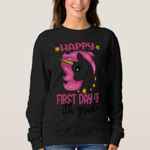 Sweatshirt Retour à l'école Premier Jour Professeur de 6e ann
