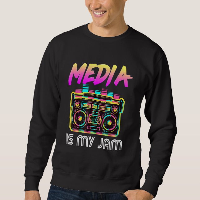 Sweatshirt Retour à l'école Rétro Est Mon Jam 80s Professeur  (Devant)