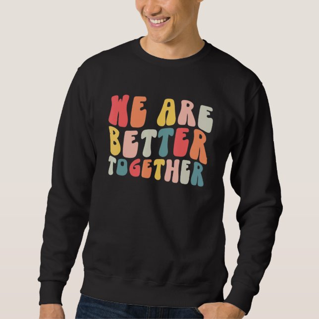Sweatshirt Retourner À L'École Enseignant Retro Super Nous Vo (Devant)