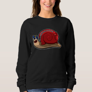 Sweatshirt Retourner À L'École Escargot Avec Sac À Dos Drôle 