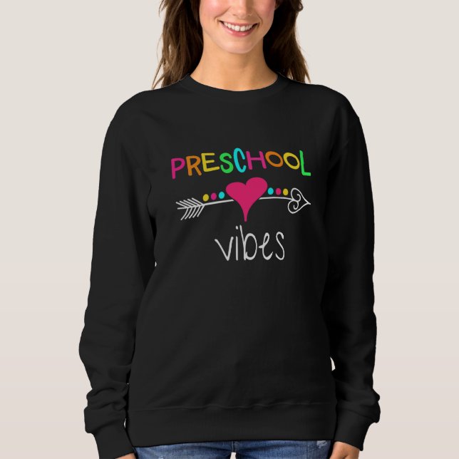 Sweatshirt Retourner À L'École Vibes Équipe De L'Équipe D'Équ (Devant)