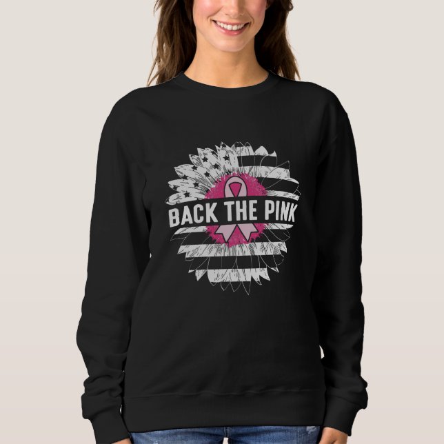 Sweatshirt Retourner La Fleur Rose Daisy Sensibilisation au c (Devant)