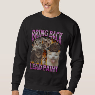 Sweatshirt Retourner la peinture de plomb Drôle Mat de chat a