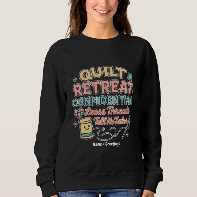 Sweatshirt Retraite de patchwork confidentielle Cadeau drôle  (Devant)