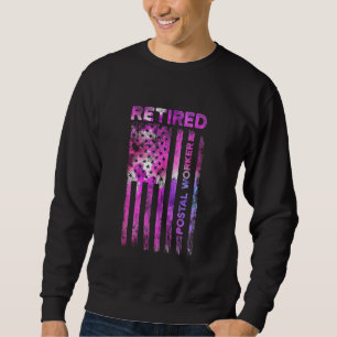 Sweatshirt Retraité Postal Worker Us drapeaux Mailman Retrait
