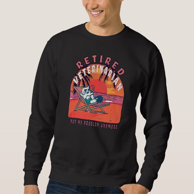 Sweatshirt Retraité vétérinaire Vintage (Devant)