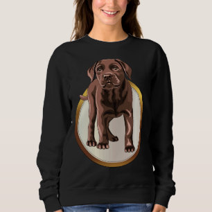 Sweatshirt Rétrificateur du labrador au chocolat portant une 
