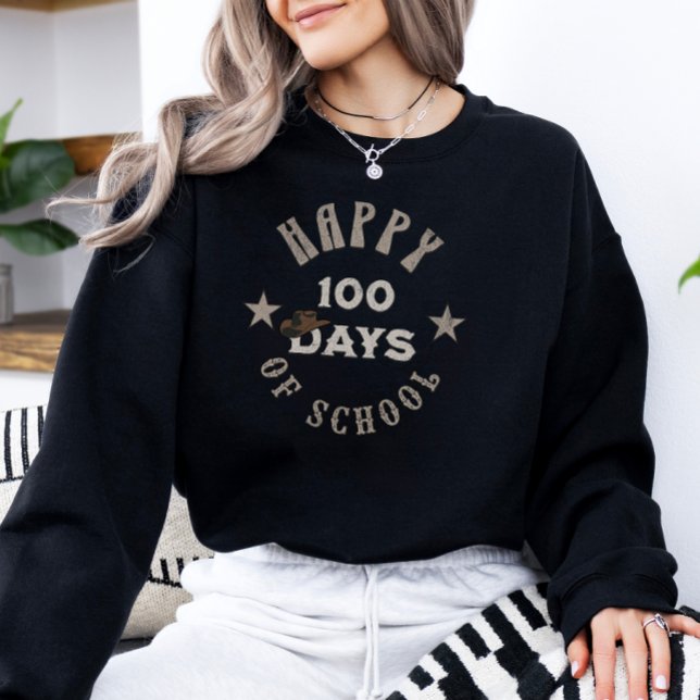 Sweatshirt Rétro 100 jours de l'école Country Cowboy Casquett (Créateur téléchargé)