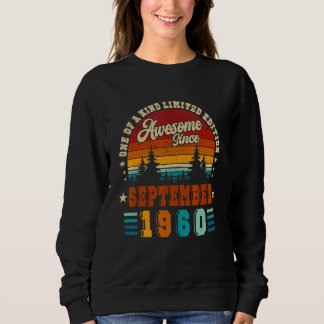 Sweatshirt Rétro 1960 Incroyable Depuis Septembre 1960 62ème