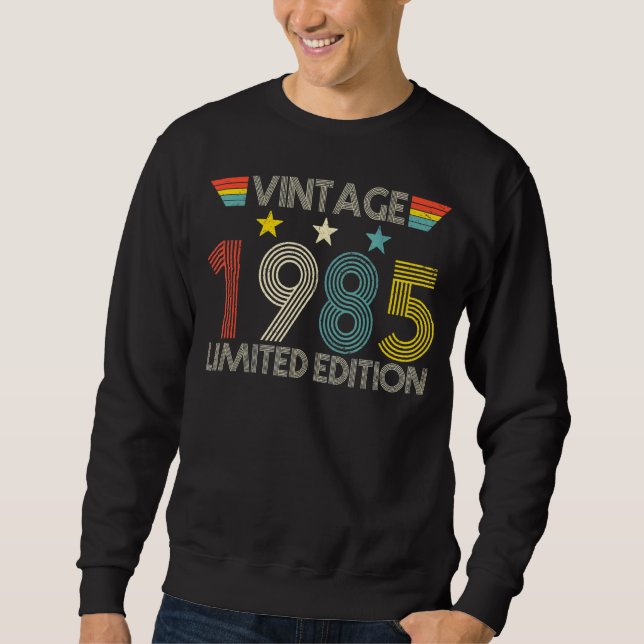 Sweatshirt Retro 1985 37e cadeau d'anniversaire 37 ans (Devant)