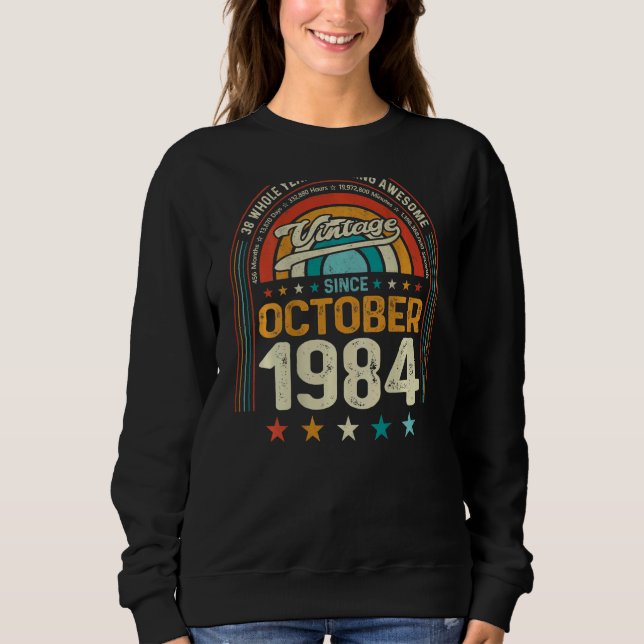 Sweatshirt Retro 38e anniversaire 38 ans d'être génial Octo (Devant)