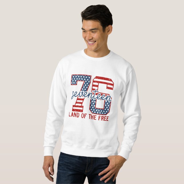 Sweatshirt Rétro 4 juillet (Devant entier)
