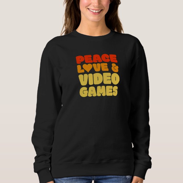 Sweatshirt Retro 60s les années 70 Joueur Jeux Vidéo Streamer (Devant)