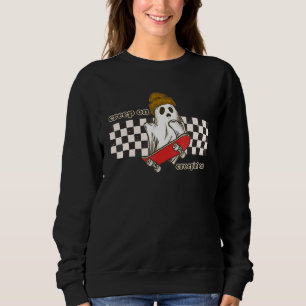 Sweatshirt Rétro 70 Creep On Creepin On Fantôme Cool Hallowee