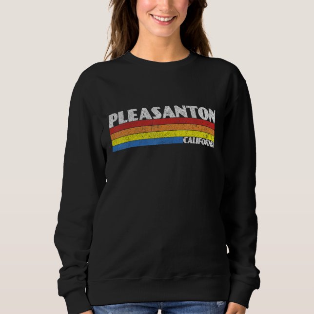 Sweatshirt Retro 80s California CA Souvenir Pleasanton (Devant)